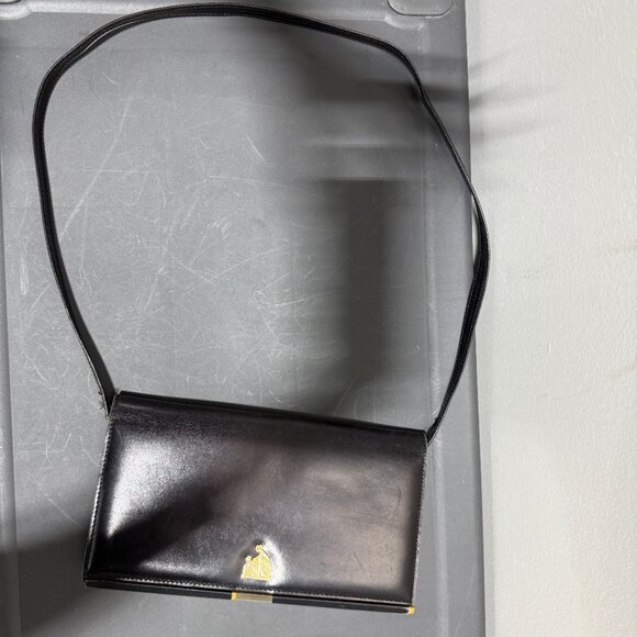 Lanvin Black Leather Shoulder Bag - Picture 2 of 6